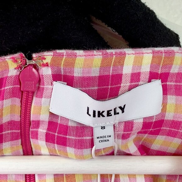 NWT LIKELY Kai Check Dress - Picture 8 of 10